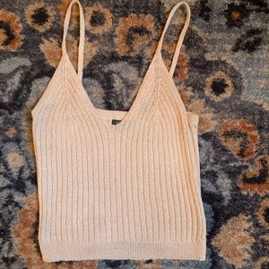 knit cream tank from wild fable
